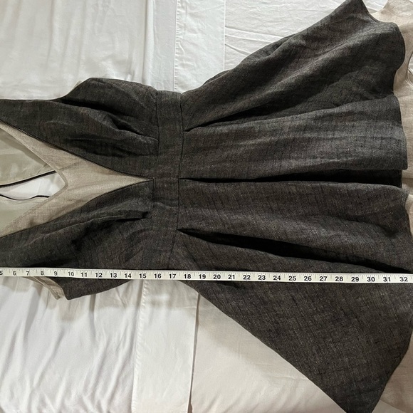 Trista + Tristan Kristine Megrikian Stunning Avante Garde Linen Dress Size 8 EUC - Picture 12 of 16